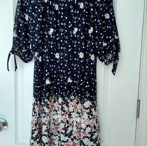 Dress Siren Lily, M, Black, white and pink